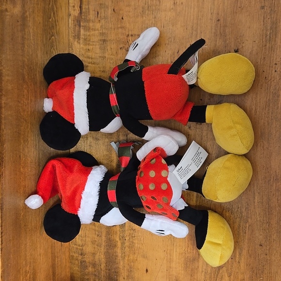 DISNEY MICKEY & MINNIE CHRISTMAS PLUSH - Picture 2 of 6